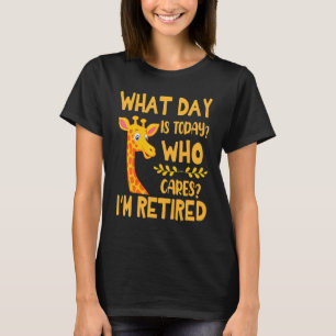 T-shirt Giraffe Quel jour est-ce aujourd'hui qui s'intéres