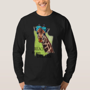 T-shirt Giraffe Reach Pour Votre Rêve Plaisanterie Inspira