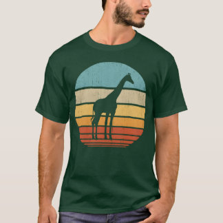 T-shirt Giraffe Retro Sunset Vintage 60s 70s for Men frien