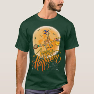 T-shirt Giraffe Ride Sorcière prise Lune Vintage Giraffe H