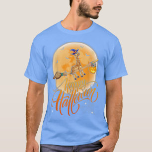 T-shirt Giraffe Ride Sorcière prise Lune Vintage Giraffe H