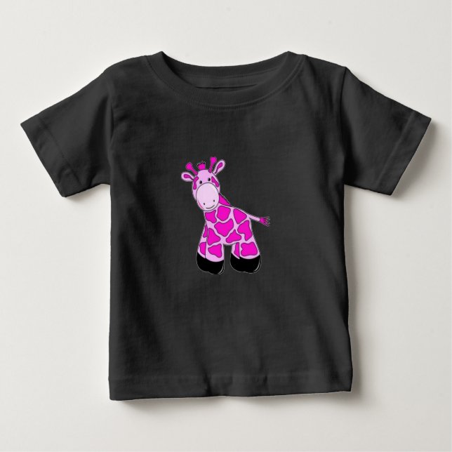 T-shirt Giraffe rose (Devant)