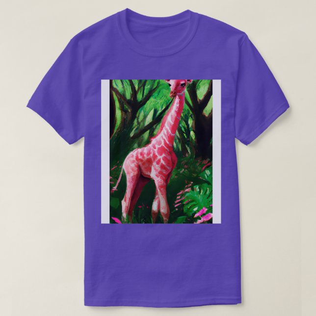 T-shirt Giraffe rose 3 (Design devant)