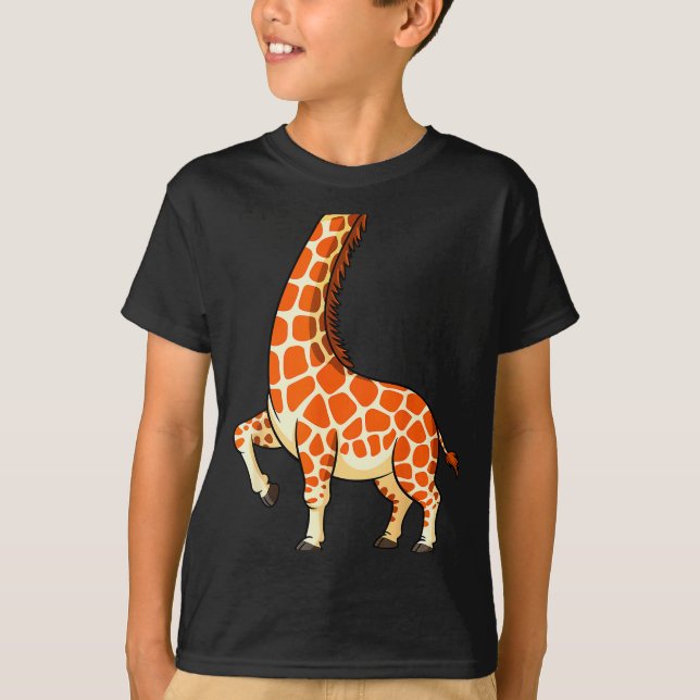 T-shirt Giraffe Shirt Adult Men Women Kids Giraffe Costume (Devant)