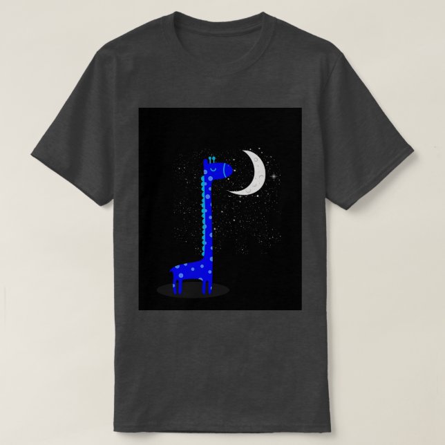 T-shirt Giraffe talking to the Moon Fantasy Sweet dreams K (Design devant)