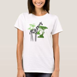 T-shirt Giraffe tribale - Vert