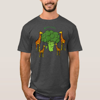 T-shirt Giraffe Végétarienne Famille Manger Brocoli
