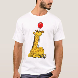 T-shirt Giraffe with Balloon
