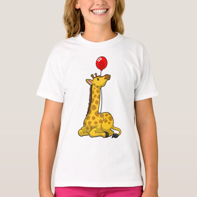 T-shirt Giraffe with Balloon (Devant)
