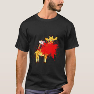 T-shirt Giraffe With Blood The Anti Halloween Zombie Giraf