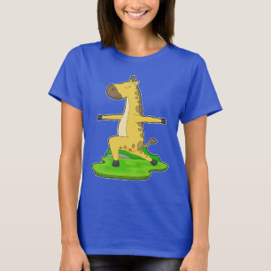T-shirt Giraffe Yoga Fitness Gymnastique