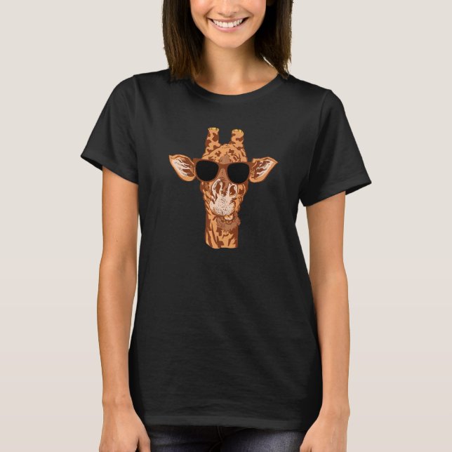 T-shirt Giraffe  Zoo Animal Giraffe Sunglass Giraffe (Devant)