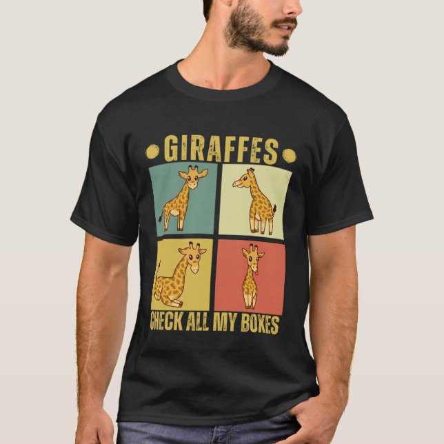 T-shirt Giraffes Check All My Boxes  Giraffes (Devant)