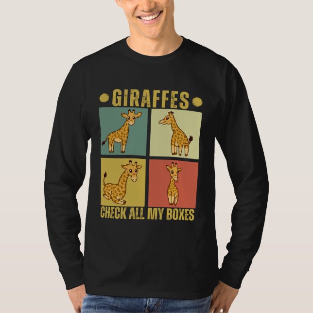 T-shirt Giraffes Check All My Boxes  Giraffes (Devant)