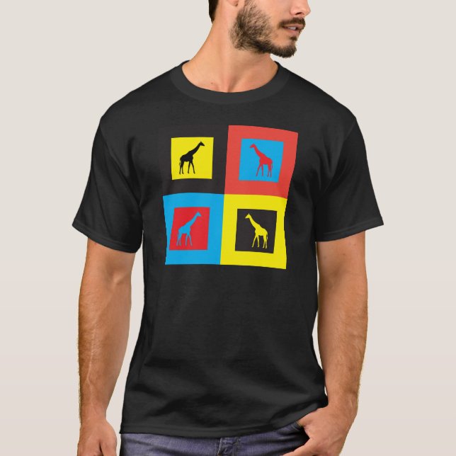 T-shirt Giraffes colorées (Devant)