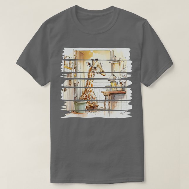 T-shirt Giraffes fatiguées Matin Routine (Design devant)