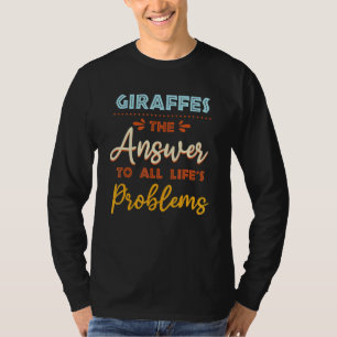 T-shirt Giraffes Répondre À Tous Les Problèmes Humour Mème