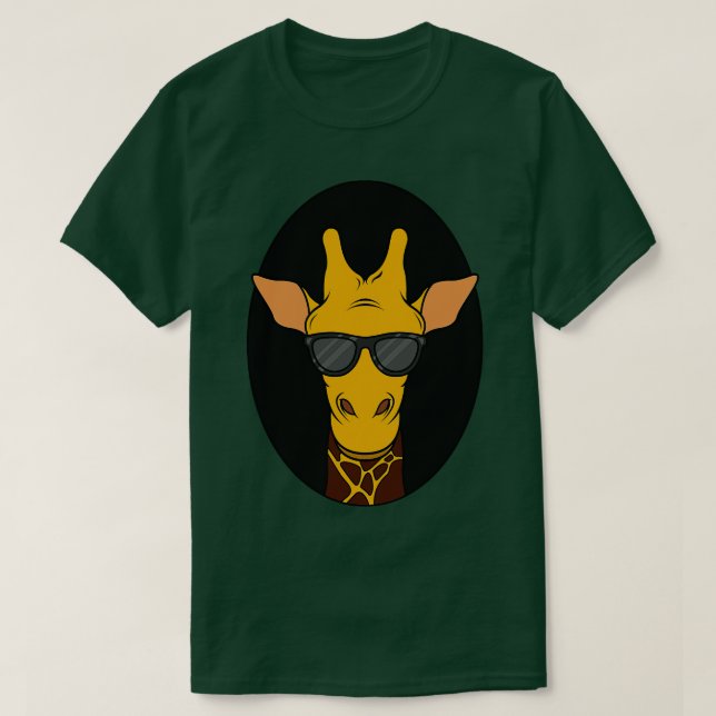 T-shirt Girafffe avec lunettes de soleil (Design devant)