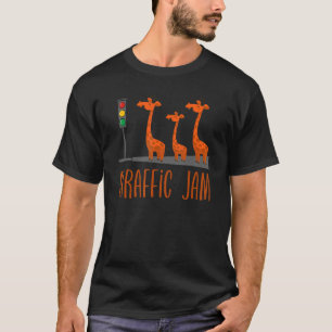 T-shirt Giraffic Jam Cute Giraffes Trafic Safari Pun