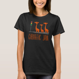 T-shirt Giraffic Jam Cute Giraffes Trafic Safari Pun