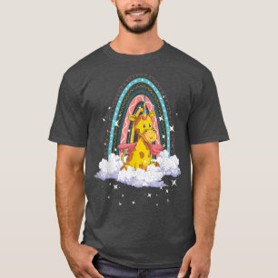 T-shirt Girafficorne arc-en-ciel Afrique Animal Fantaisie 