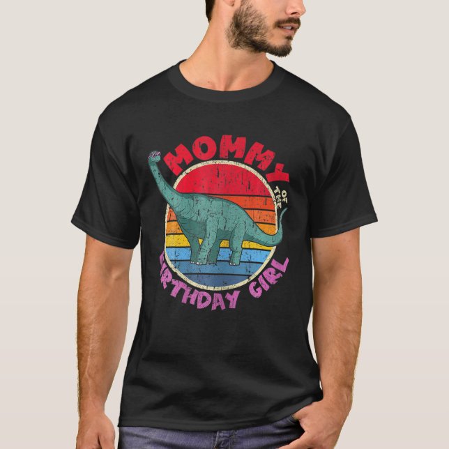T-shirt Girl Birthday I Mommy I Brachiosaurus I Family Mat (Devant)