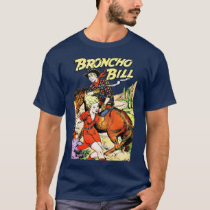 T-shirt Girl Desert Broncho Bill Horse Cactus Cowboy Vinta