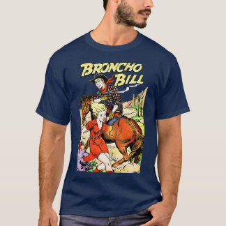 T-shirt Girl Desert Broncho Bill Horse Cactus Cowboy Vinta