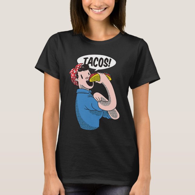 T-shirt Girl Fitness Workout Taco  Taco  Mexican Gym (Devant)