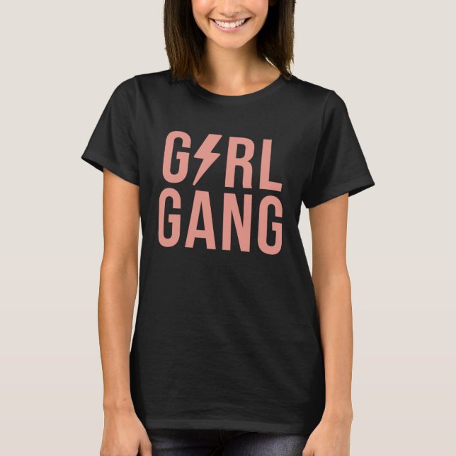 T-shirt Girl Gang Best Friends Team Girl Gender Reveal Bac (Devant)