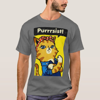 T-shirt Girl Gang Purrrsist Meow 