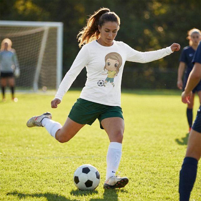 T-shirt Girl Playing Soccer Adorable Kids Sports (Créateur téléchargé)