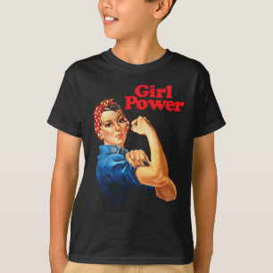 T-shirt Girl Power T Shirt Feminist Roar Résiste Non