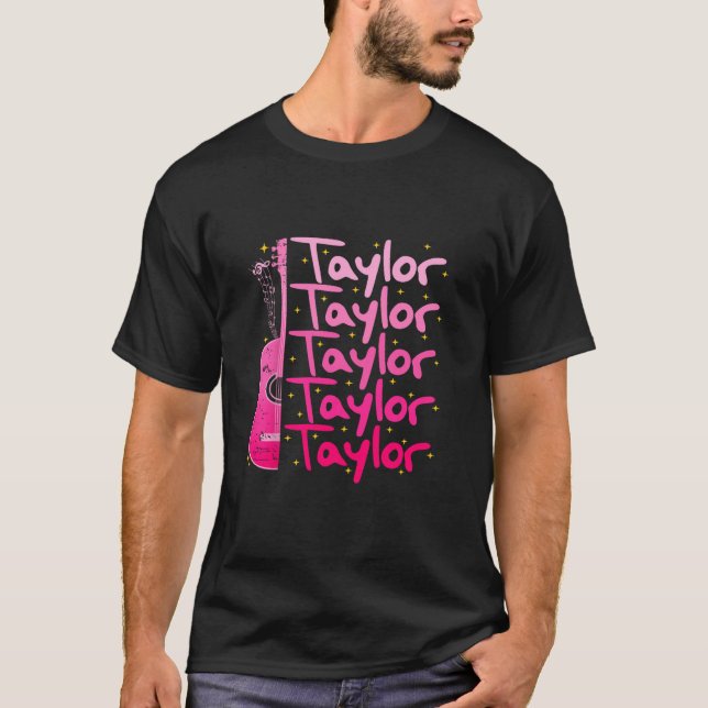 T-shirt Girl Retro TAYLOR Prénom Anniversaire personnalisé (Devant)