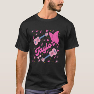 T-shirt Girl Retro TAYLOR Prénom Super personnalisé B