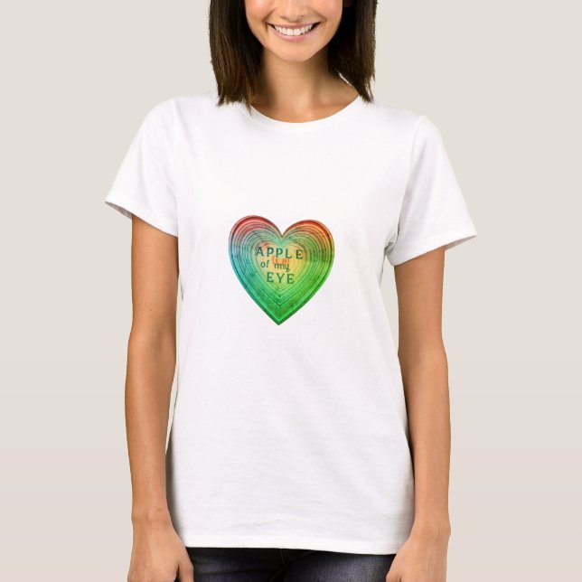 T-shirt Girl T Shirt intitulé "Apple of Eye". (Devant)