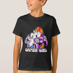 T-shirt Girl Unicorn Gaming mignon Vidéo Jeu Lover Cool