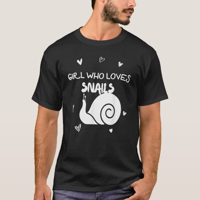 T-shirt Girl Who Love Snails Insect Lands Forest Habitat (Devant)