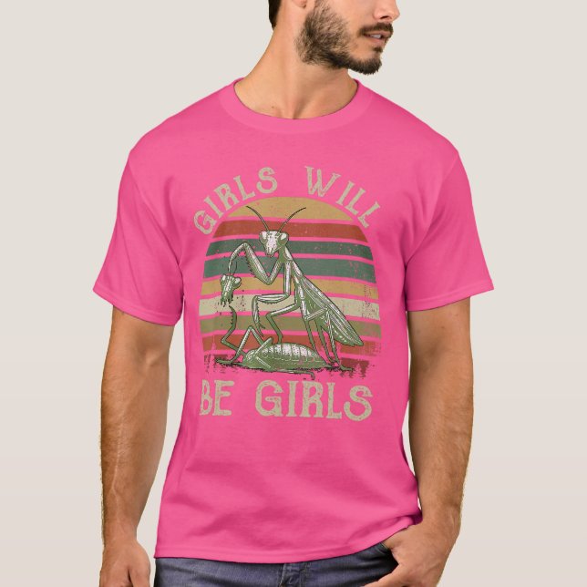T-shirt Girl Will Be Girls Praying Ms friends (Devant)