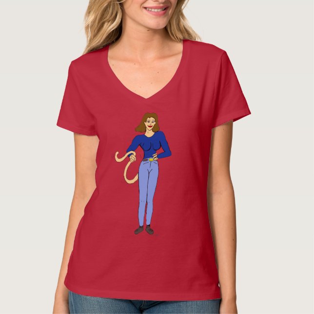 T-shirt girl with a tail   (Devant)