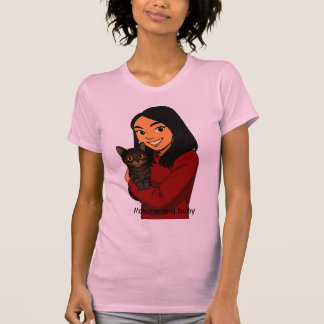 T-shirt Girl with Cat