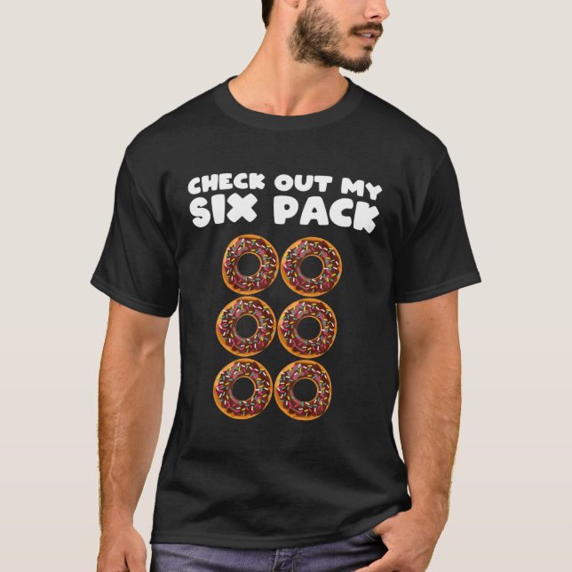 T-shirt Girls 6 Pack Chocolate Donut Abs Apparel  Gym (Devant)
