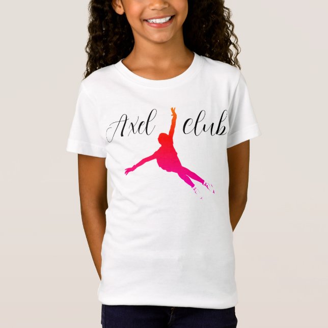 T-shirt Girls "Axel club" patinage artistique (Devant)