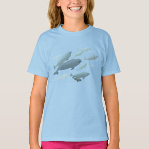 T-shirt Girl's Beluga Whale T-Shirt Cute Whale Art