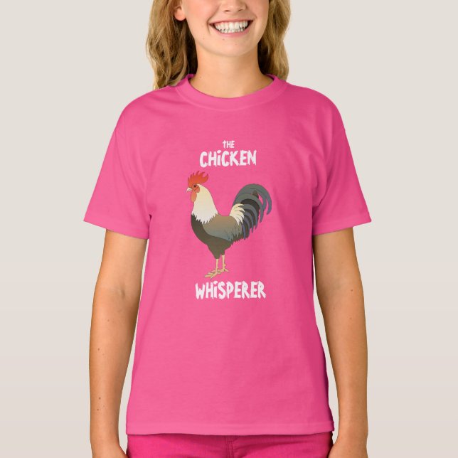 T-shirt Girl's Chicken Whisperer (Devant)