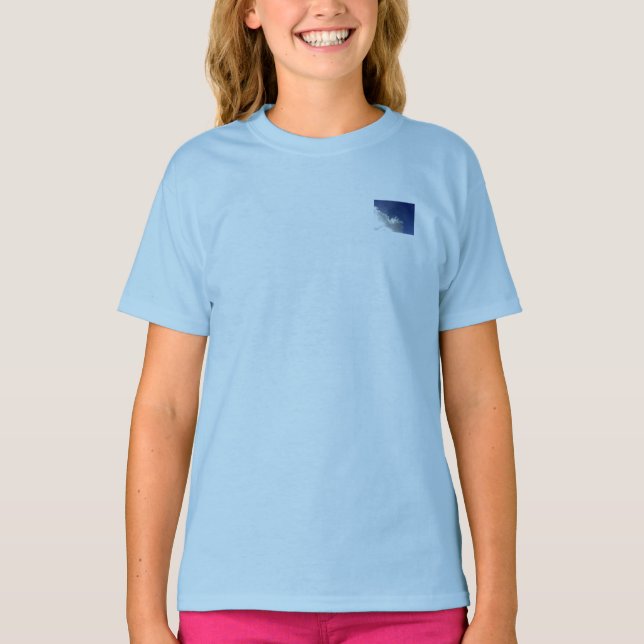 T-SHIRT GIRL'S CLOUD ECO DESIGN STYLE (Devant)