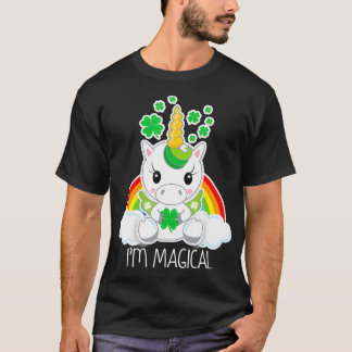 T-shirt Girls Cute Unicorn Im Cadeau magique pour St Patri