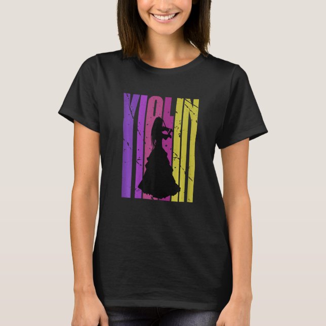 T-shirt Girls Cute Violin Daughter Queen Violinist Player  (Devant)
