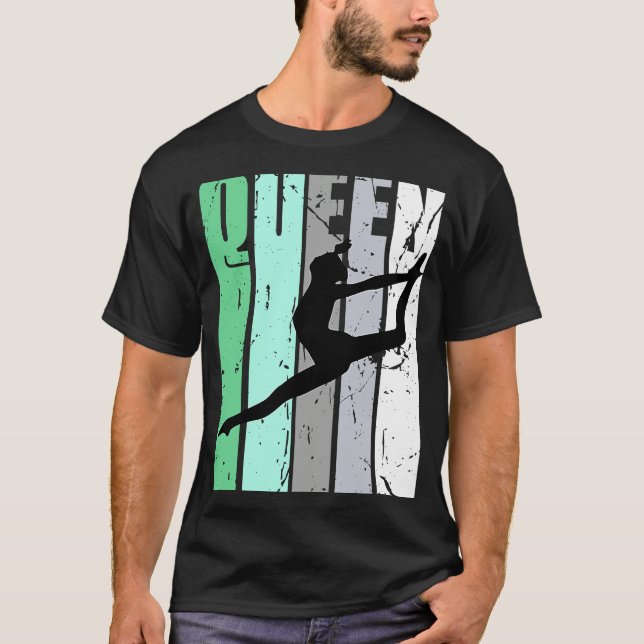 T-shirt Girls Dance Queen Dance Retro Graphic Motivate (Devant)