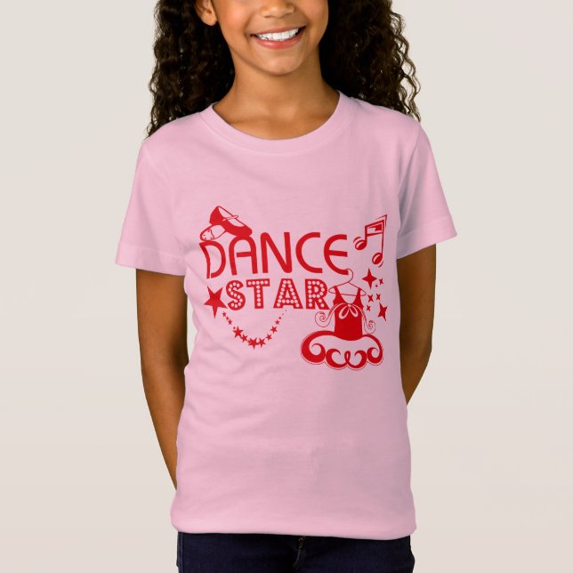 T-Shirt Girls Dance Star Raglan (Devant)
